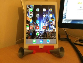 ipad air horn passive amplifier stand tablet apple 3d print model - Mito3D