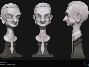 mr bean bust other 3d art caricature geometry rowan atkinsson student toy zbrush 3d print model - Mito3D