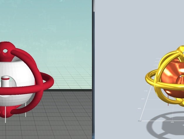 atom Wurmloch 2colors andere 3D print model - Mito3D
