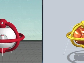 atom wormhole 2colors other 3d print model - Mito3D