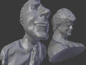 warped colbert cabeza las esculturas colberf 3d print model - Mito3D