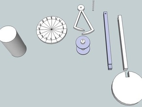 pin-Rad escapement other 3d clock experiment gear makeentry opensourse part pendulum pin-wheel printable sketchup untested useful 3d print model - Mito3D