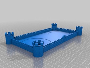 castle flower pots base buildings structures 3d print model - Mito3D
