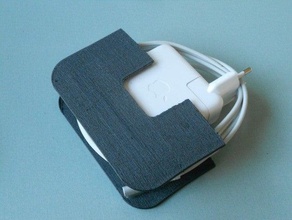 macroll ordinateur câble enrouleur de veille macbook magsafe bloc d'alimentation la bobine fil 3d print model - Mito3D