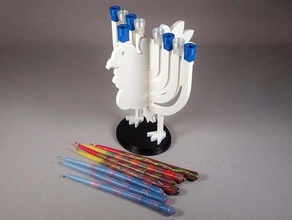 menurkey sculptures thanksgivukkah 3d print model - Mito3D