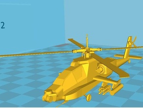 apache ah64-un modello di elicottero veicoli 3d print model - Mito3D