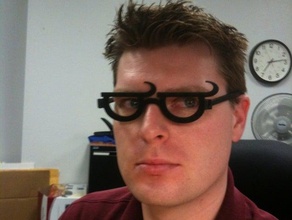 sguardo di disapprovazione occhiali &agrave&sup2&nbsp acrilico emoticonglasses inkscape il laser taglio meme legno 3d print model - Mito3D