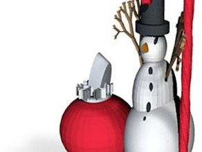 snowman xmas ornament Skulpturen 3d print model - Mito3D