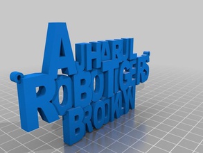 ajharul nameplate other 3d print model - Mito3D