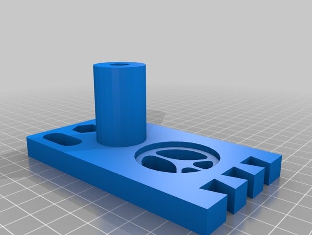 duplicateur 4 ohsh 25mm post symbole de la paix 3d l'imprimante accessoires dup4 filament le titulaire modulaire les frais généraux bobine à verticale wanhoa yafsh 3D print model - Mito3D