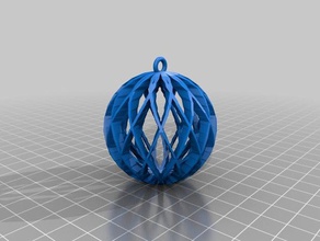 mon personnalisés spirale de la sphère ornement 13 rubans décor 3d print model - Mito3D