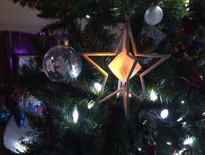 3d star ornament led light compartment sculptures makerbotornaments 3d print model - Mito3D