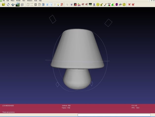 mantar tarzı lamba diğer 3d sanat ev süsleme pla rapman reprap supportless 3D print model - Mito3D