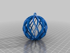 mon personnalisés spirale de la sphère ornement customizer activé décor 3d print model - Mito3D