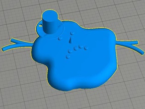 melted snowman ornament other makerbotornaments 3d print model - Mito3D