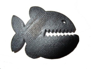 mr piranha animais jacaré jaws 3d print model - Mito3D