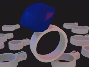 delicato anello di una grandezza anelli gioielli modulare 3d print model - Mito3D