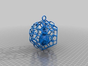 celestial box snowman version decor makerbotornaments winter 3d print model - Mito3D