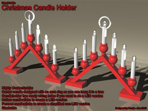 bougie de noël titulaire d'ornement décor des bougies makerbotornaments 3d print model - Mito3D