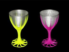 spoke goblet dual colour household 3d printing abs pla clear extruder material replicator 2x nextgen sailfish simplify creator steve johnstone 3d print model - Mito3D