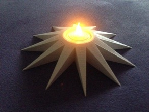 star tealight holder other 3d print model - Mito3D