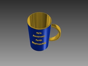 personalised cup 3d printing 3d print model - Mito3D