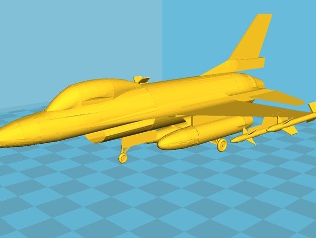 f16 falcon veículos 3D print model - Mito3D