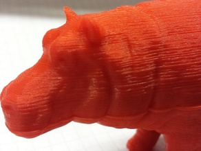 hippo les animaux 3d print model - Mito3D