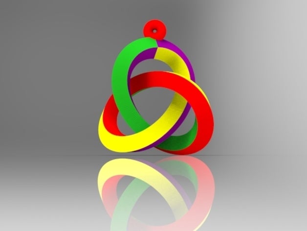 trefoil mobius knot ornament math art makerbotornaments 3D print model - Mito3D