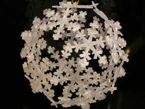 kar elde süsü dekor arşimet Noel ornament geodesic geometry hexagon holiday makerbotornaments math platonic polyhedra shape snowball winter xmas 3d print model - Mito3D