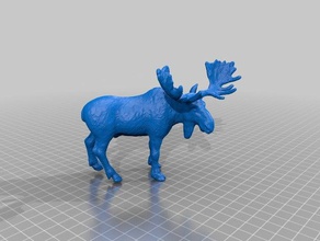 moose 3d printing antlers 3d print model - Mito3D