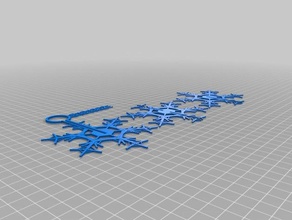 birthday snowflake mailable ornaments updated decor customized 3d print model - Mito3D