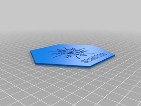 simple snowflake ornament decor customized 3d print model - Mito3D