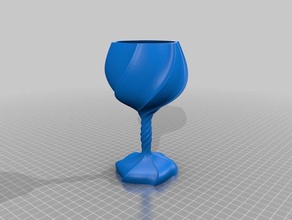twisted wave goblet kitchen dining 3d print model - Mito3D