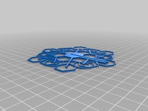 snowflake ornament 18 Dekor angepasst 3d print model - Mito3D