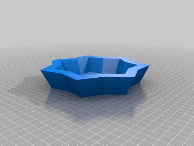 mi personalizados estrellado curvas tazón de la copa del jarrón contenedores 3D print model - Mito3D