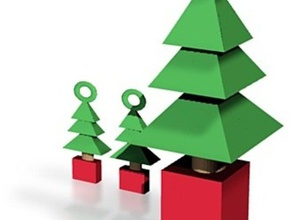lindo árbol de navidad colgante la coincidencia los pendientes joyería 3d print model - Mito3D