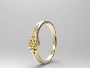 toujours noeud chinois de l'anneau bijoux 3d print model - Mito3D