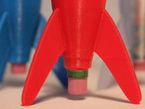 2 pencil rocket ship learning education kids makerbotacademymath school 3d print model - Mito3D