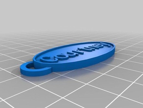 courtney keychains customized 3d print model - Mito3D