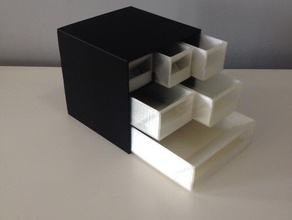 storage cubes organization drawer hobby printable tools 3d print model - Mito3D