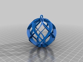 customized spiral sphere ornament 60mm 03mm 05mm nozzel decor 3d print model - Mito3D