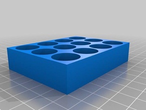 customizable vial rack drain holes tool holders boxes array customizer organizer vials 3d print model - Mito3D