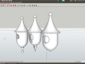 3 bird houses christmas ornaments decor tree decoration decorative makerbotornaments 3d print model - Mito3D