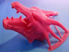 dragon head ornament base animals 3d print model - Mito3D