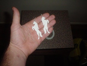 cavalo de ouvido anéis brincos 3d print model - Mito3D