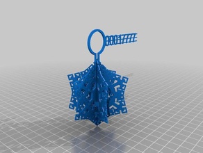 stella di david mailable fiocco neve ornamento arredamento personalizzato 3d print model - Mito3D