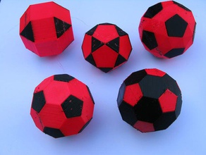 two color archimedean solids 2 other dualstrusion openscad 3d print model - Mito3D