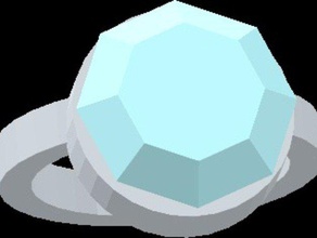 lara faux gem anillo anillos 3d print model - Mito3D
