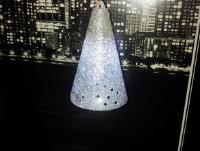 christmas bell led lighting sculptures openscad makerbotornaments 3d print model - Mito3D